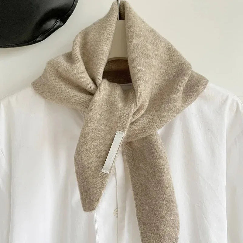 Wool Knitted Triangular Scarf Women Headscarf Multifunctional