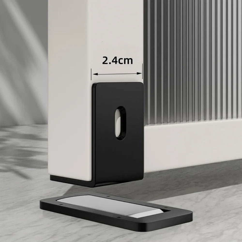 New Invisible Magnetic Door Stopper Aluminum Alloy Self Adhesive Anti-collision Door Draft Stopper Home Windproof Door Blocker