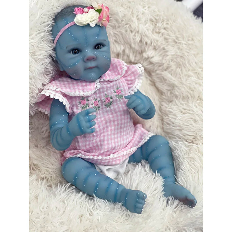 18inch Reborn Bettie Avatar Silicone Baby Doll 3D Painting Skin with Detailed Veins Real detail view