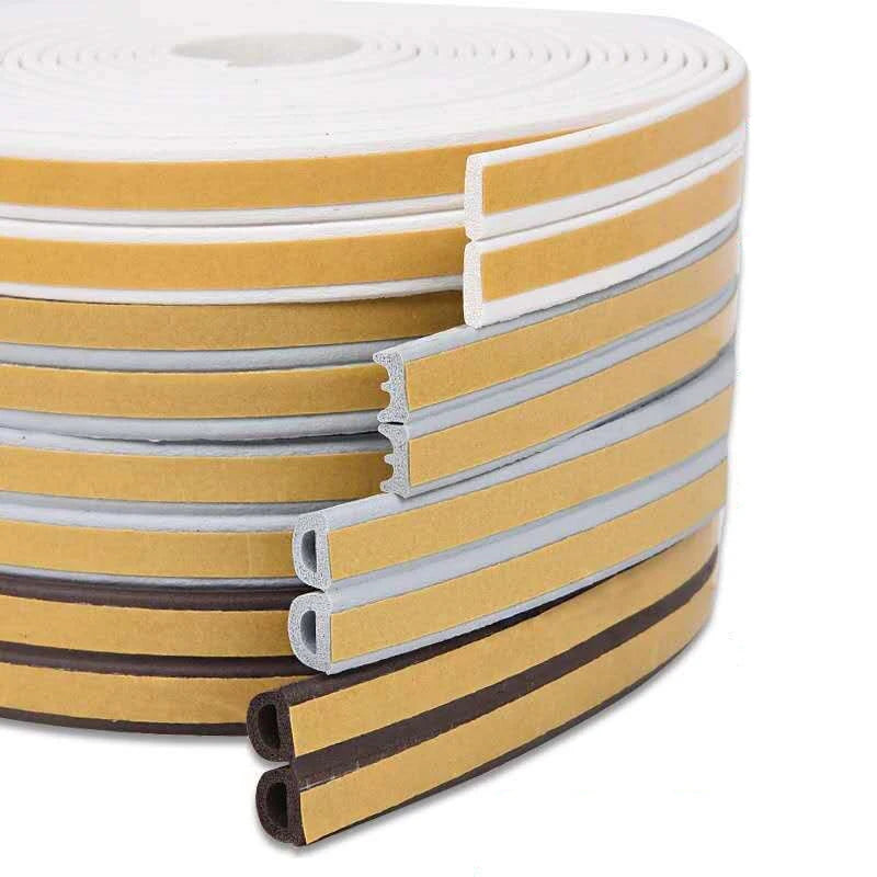 EPDM Rubber Self-Adhesive Door Window Weather Seal Strip 5M 10M
