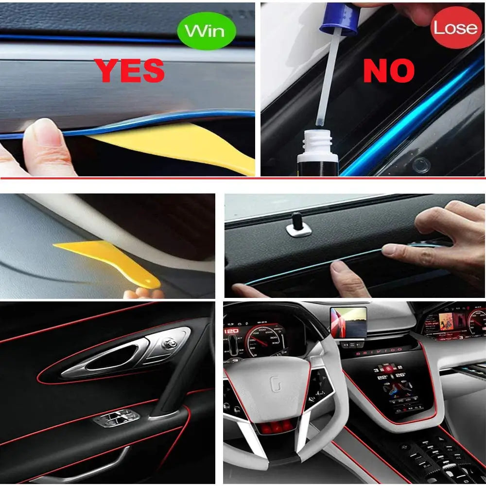 Car Interior LED Strip Light USB Neon EL Wire additional angle