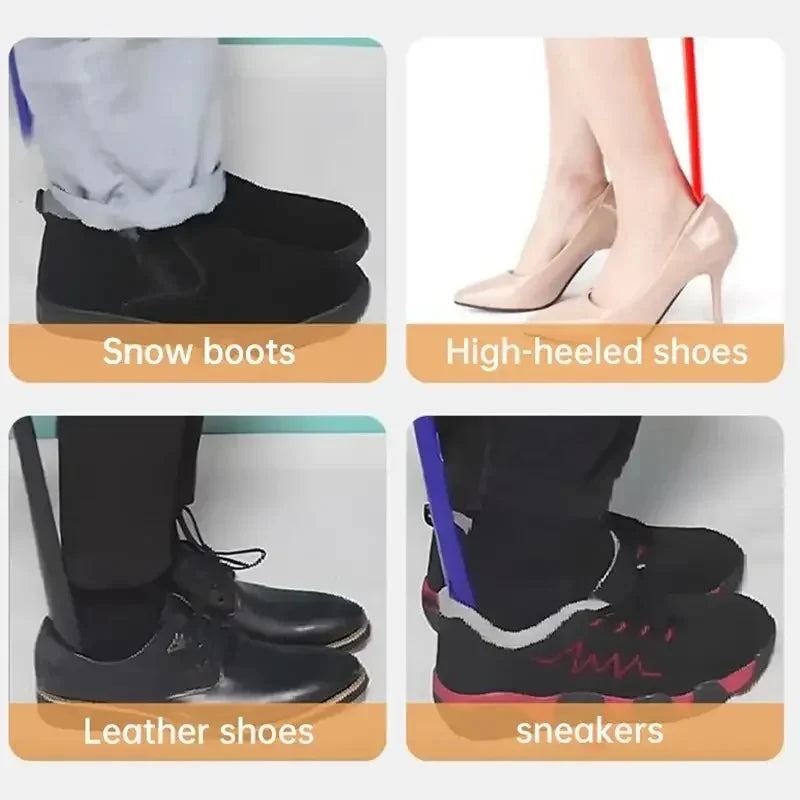 Extra Long Flexible Plastic Shoe Horn For Pregnant Women No Bending Durable Footwear Hel detail view