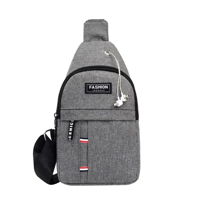 Men's Nylon Canvas Fanny Pack With Adjustable Strap alternate view
