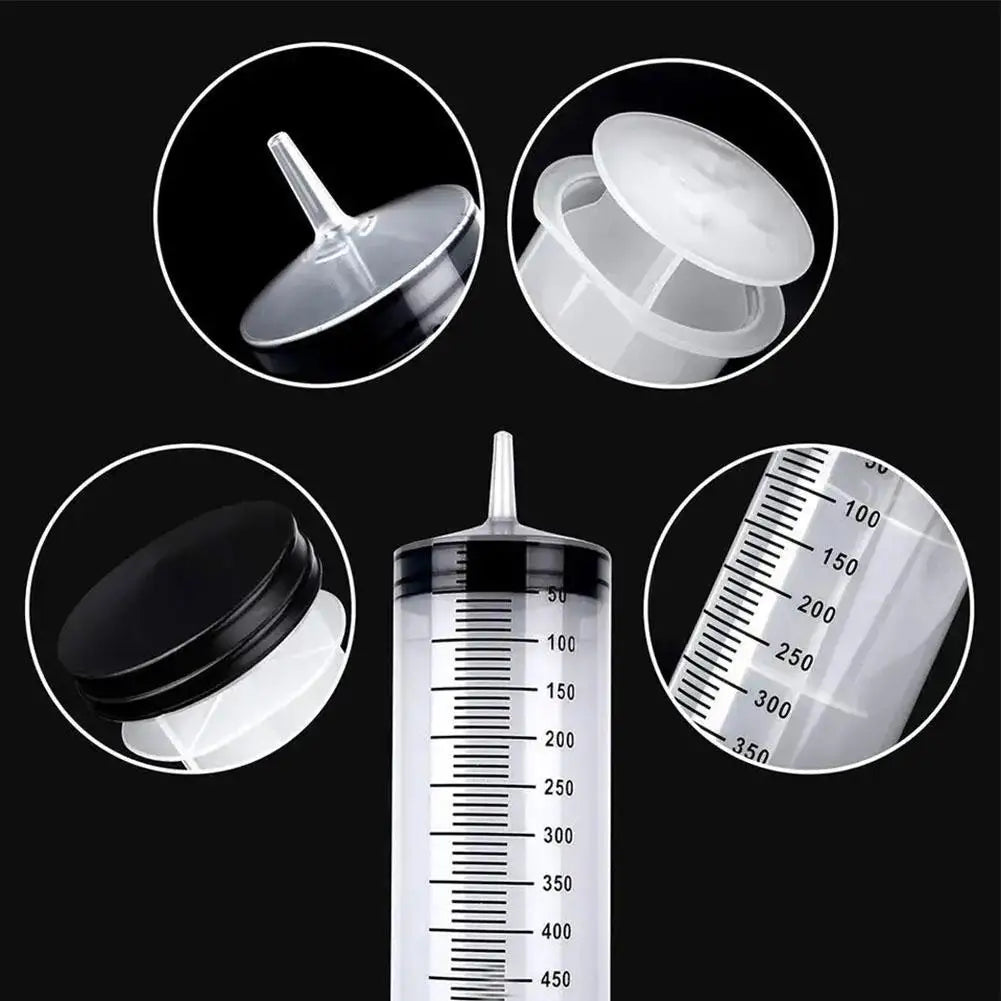 100/300/550ml Grote Capaciteitsspuiten Herbruikbare Naaldvat Oliepomp met 1m Slang additional angle