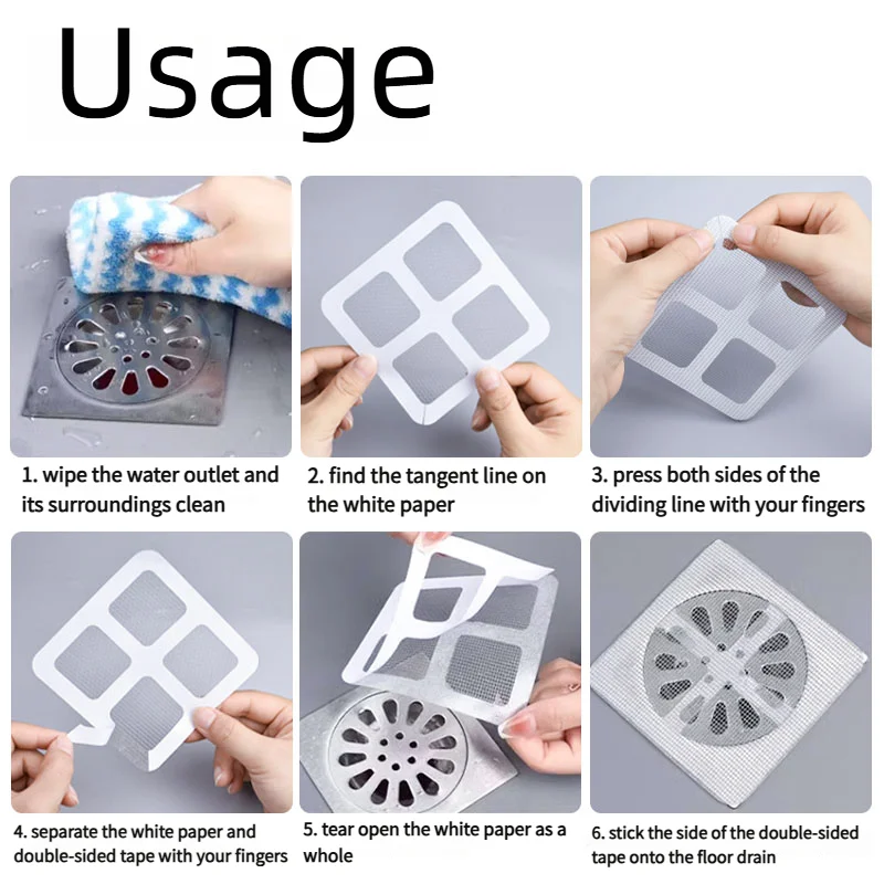 Floor Drain Hair Filter Net Sticker 2 M detail view