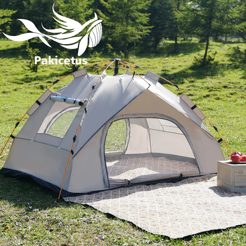 Silver Compact Auto-Tent Sunshade for 3-4 People