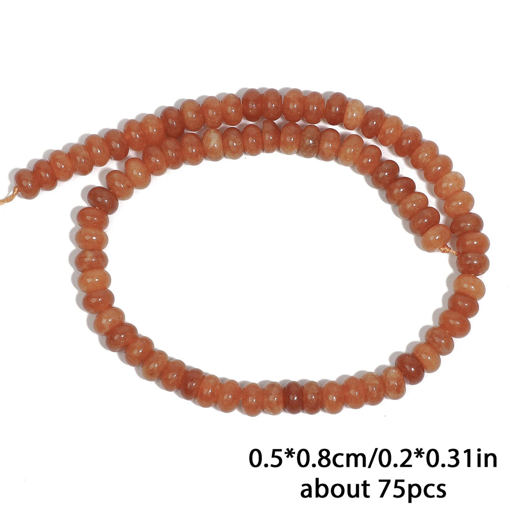 5x8mm Natural Abacus Rondelle Jade Quartz Beads Stone Flat Round DIY Charms Bracelets Loose Beads For Jewelry Making Supplies