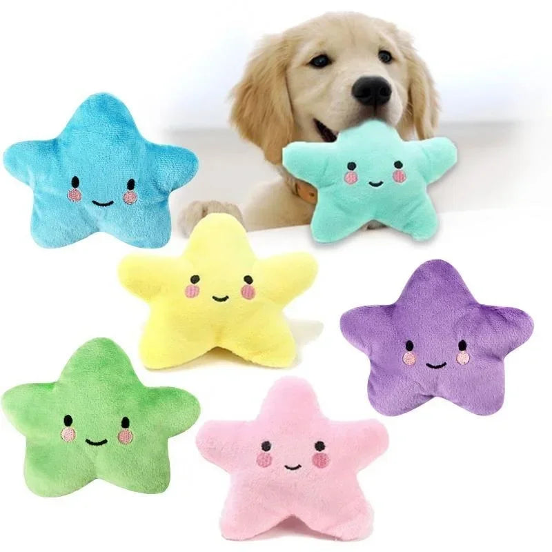 Pets Toys Plush Sounding Pentagram Toys Pets Chew Playing Fun Cute Puppy Dogs Cats Squeaky Toys Pets Supplies Accessories