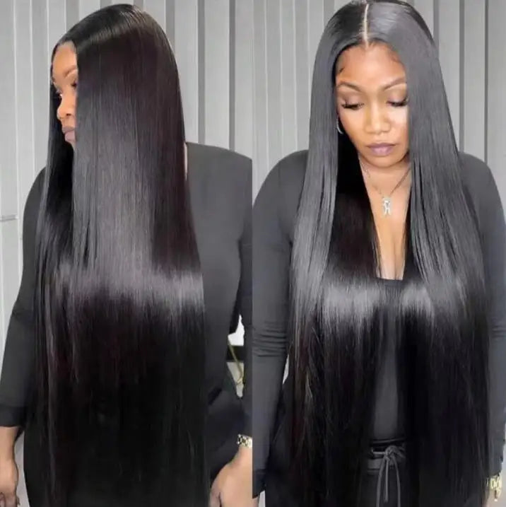 Straight Brazilian Remy Human Hair Bundles Natural Color Double Weft