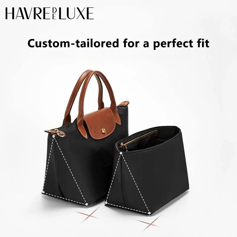 Bag organizer insert for longchamp S M L nylon storage durable bag support storage in alternate view