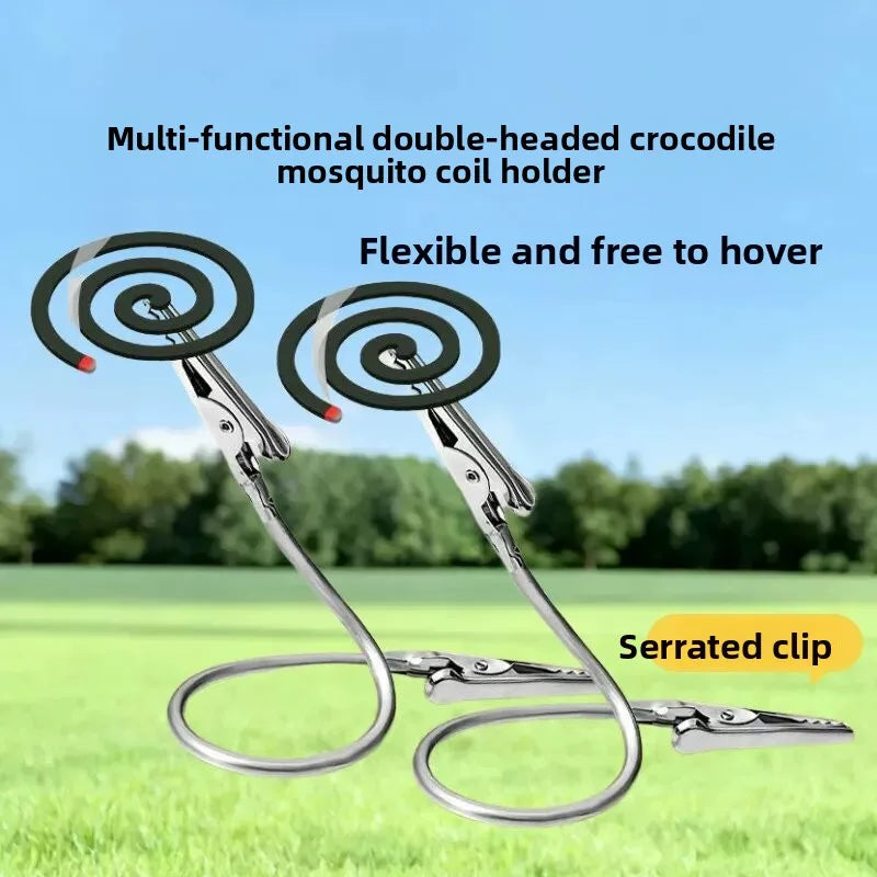 Double Headed Metal Clip Mosquito Incense Clips Bendable Crocodile Clip