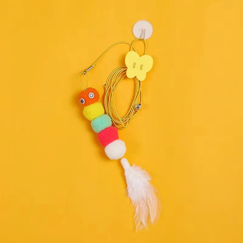 Hanging Elastic Rope Feather Cat Toy alternate view
