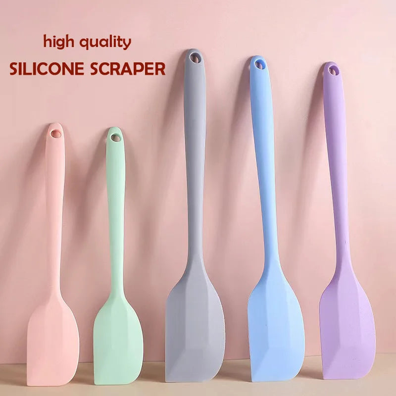 Silicone cream spatula Non-stick butter spatula Heat-resistant kitchen baking tools DIY cake baking