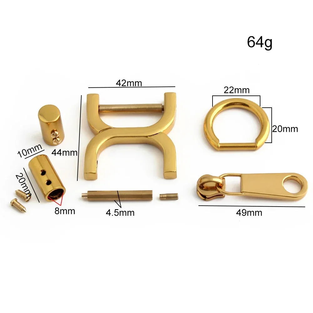 1/3/15Sets Metal Double Ring Buckles For Shoulder Bags Belt Hooks Clasp Locks Connecto close-up view