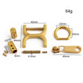 1/3/15Sets Metal Double Ring Buckles For Shoulder Bags Belt Hooks Clasp Locks Connecto close-up view