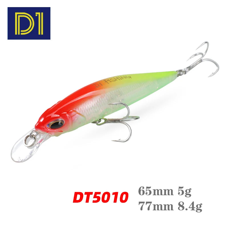 D1 Minnow Fishing Lure 77mm 8.4g Suspending ABS Jerkbait