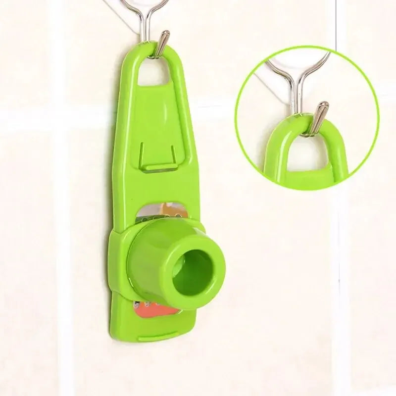 Mini Garlic Press Manual Green lifestyle view