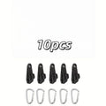 10-Pack Tent Clips & Carabiner Set, Windproof Reinforced Clamps for Canopy Rainfly Fixing, Outdoor Use