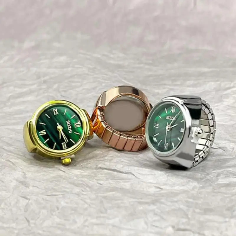 Hot Selling Finger Watch Ring Creative Movement Fashion Accessories Vintage Alloy She alternate view