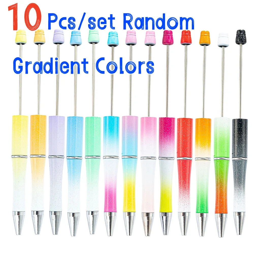 10 Pcs Mixed Beaded Ballpoint Pen Set