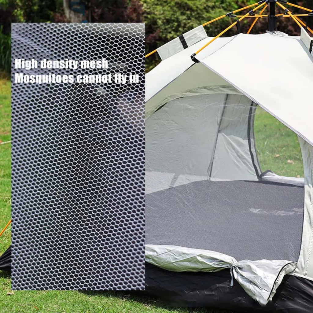 Silver Compact Auto-Tent Sunshade for 3-4 People
