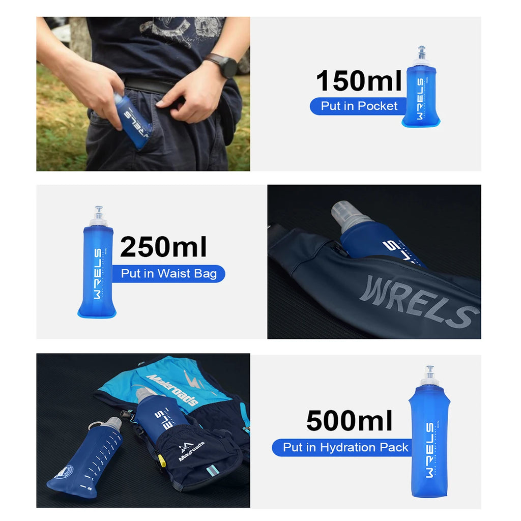 Collapsible Silicone Water Bottle detail view