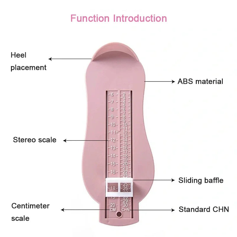 Kids Toddler Foot Length Measuring Ruler Shoe Size Gauge close-up view