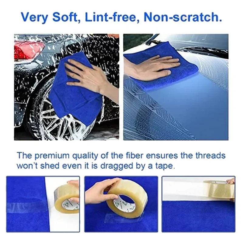 20 Pcs Microfiber Cleaning Towels Car Wash Drying Cloth