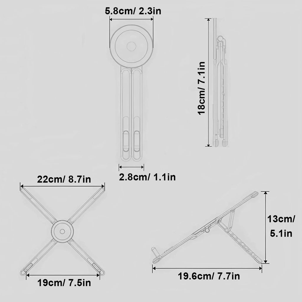 Portable Magnetic Phone Holder & Selfie Stick Foldable Tripod