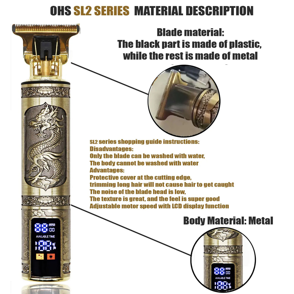 T9 Rechargeable Rotary Hair Clipper Beard Trimmer