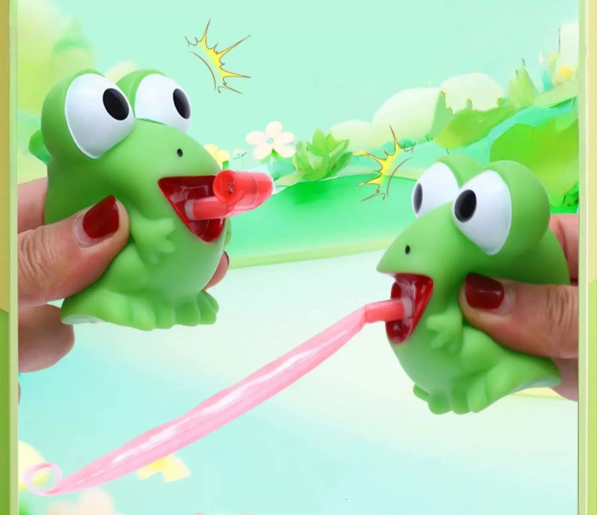 Squishy Fidget Squeeze Toys Creative Novelty Frog Dinosaur Sticking Tongue Out Funn additional angle