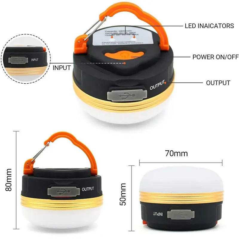 LED Lantern Portable Camping Light 3 Lighting Modes Camplights Hanging Outdoor Tent Home Emergency Lamp with Magnet