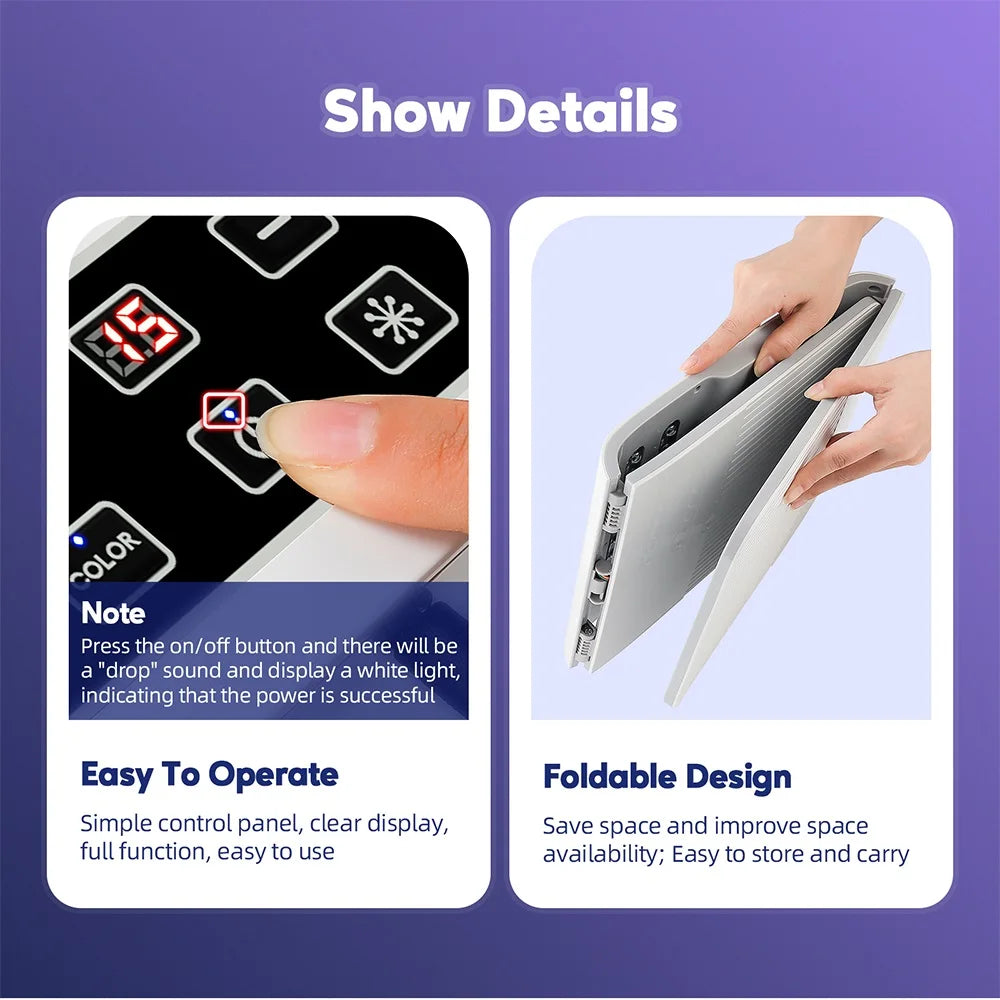 Foldable 7 Color LED Photon Beauty Light