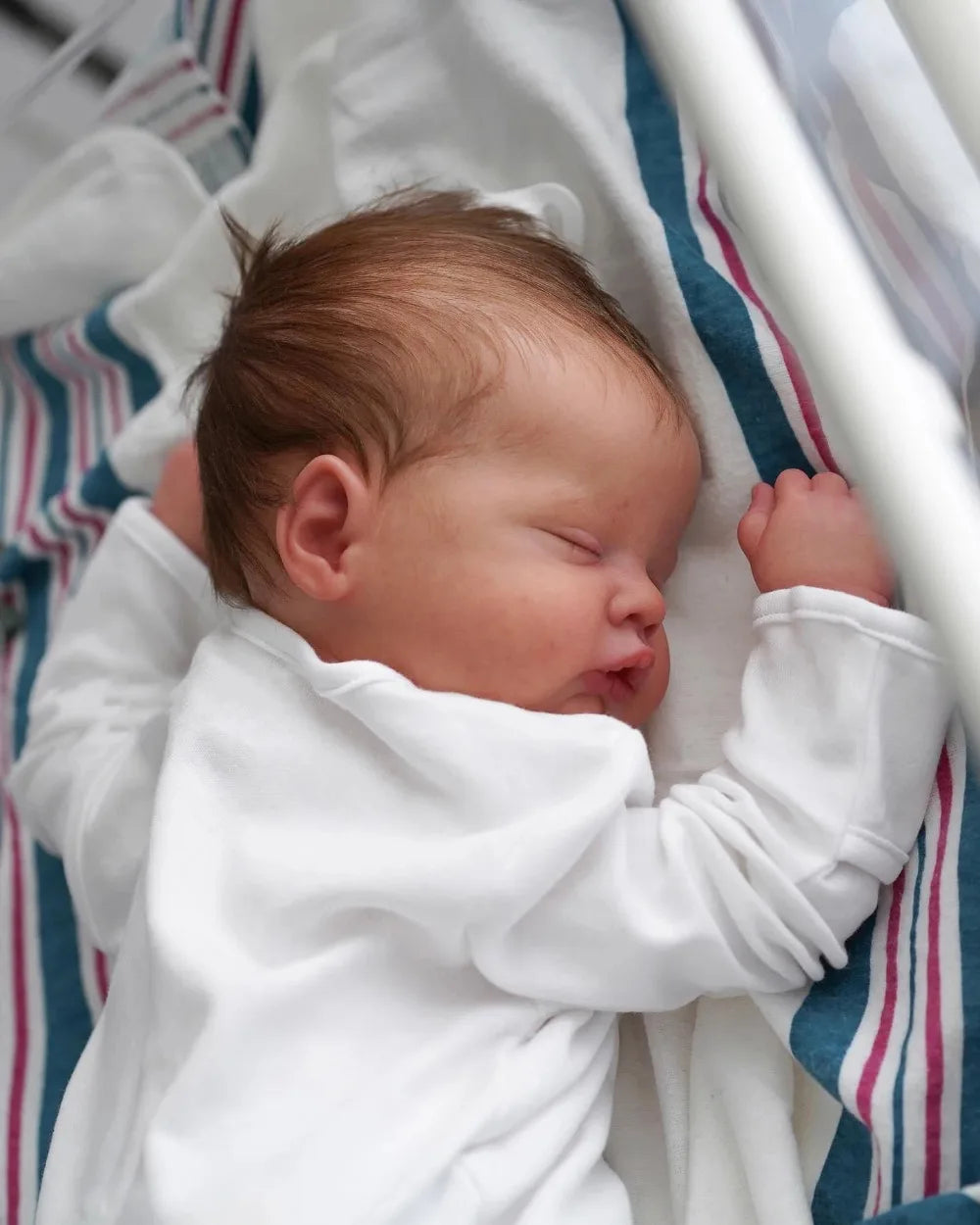 19inch Reborn Quinbee Newborn Sleeping Baby Doll Rooted Hair and Eyelashes Handmade 3 alternate view