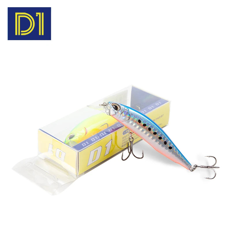 D1 Minnow Fishing Lure 77mm 8.4g Suspending ABS Jerkbait