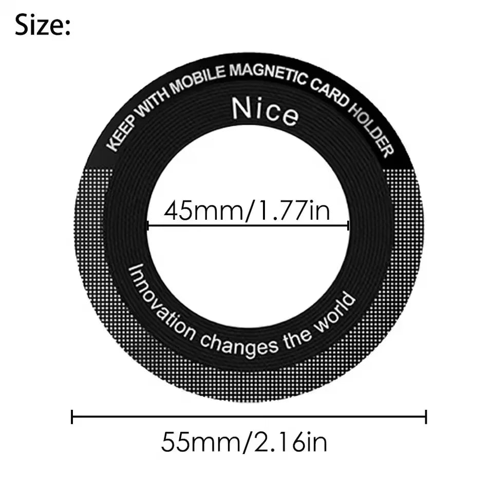 1/2/6Pcs Magnetic Metal Ring Sticker for Wireless Charging – Universal Metal Plate for Phone Cases, Compatible with Car Mounts &