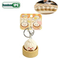 Cute Steamed Bun Squeeze Keychain Realistic Dimsum Design Soft Slow Rebound Decompression Fidget Stress Relief Toy