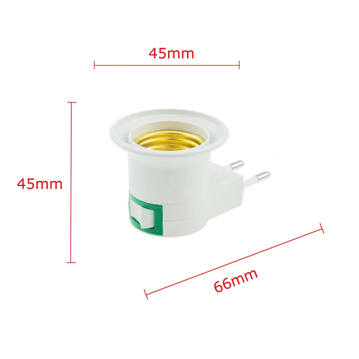 E27 Light Bulb Socket Adapter with Switch EU/US Plug lifestyle view