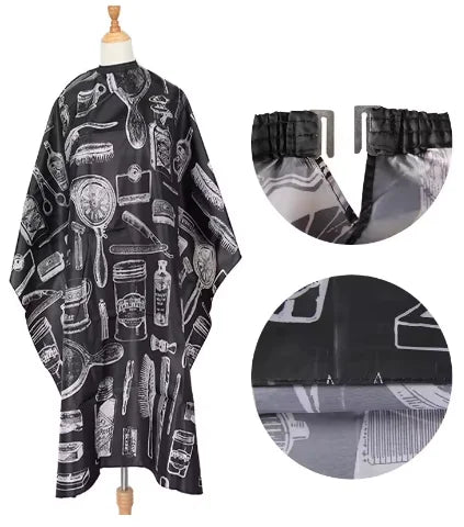 Hair Cutting Cape Waterproof PVC Salon Apron