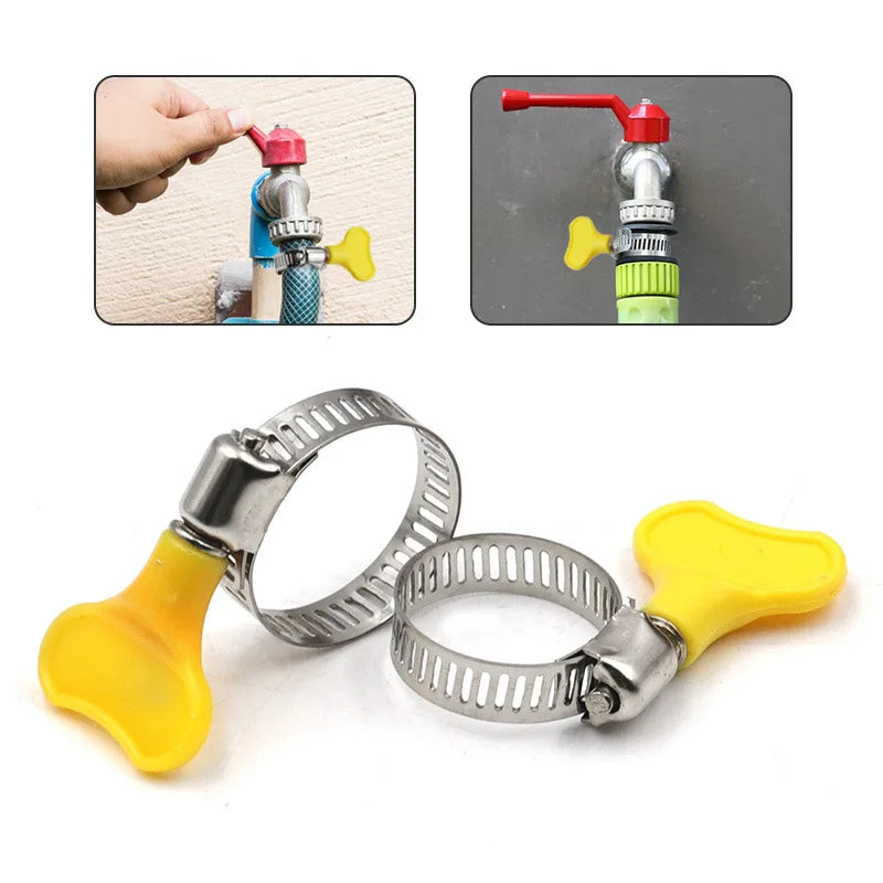 Adjustable Hand Twist Hose Clips 201 Stainless Steel 8-44mm close-up view