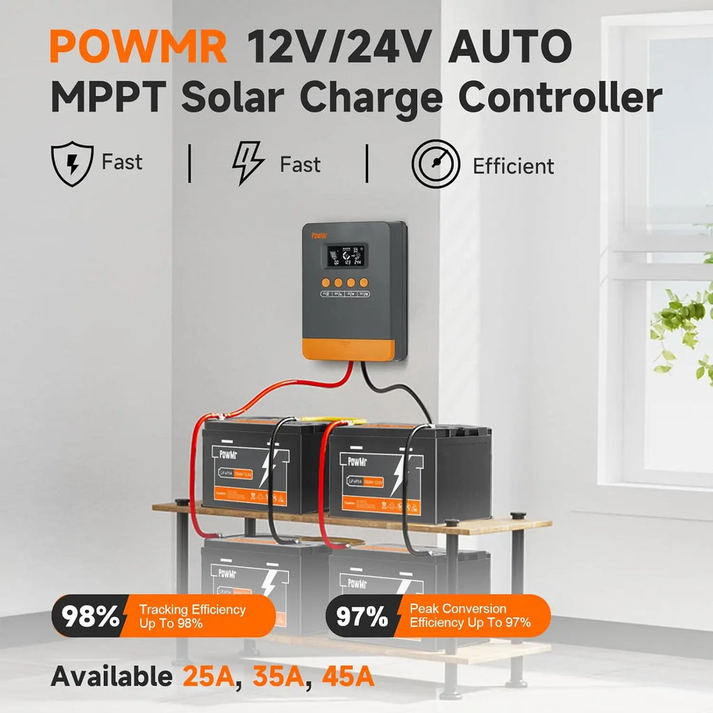 MPPT Solar Charger Controller 12V 24V 25A 35A 45A