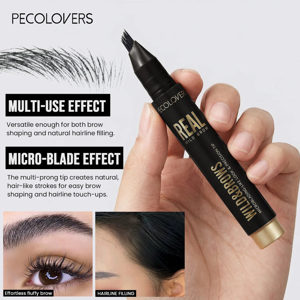 1Pc Fork-Tip Eyebrow Pen, Waterproof Liquid Brow Pencil, Smudge-Proof Brow Liner, Bro lifestyle view