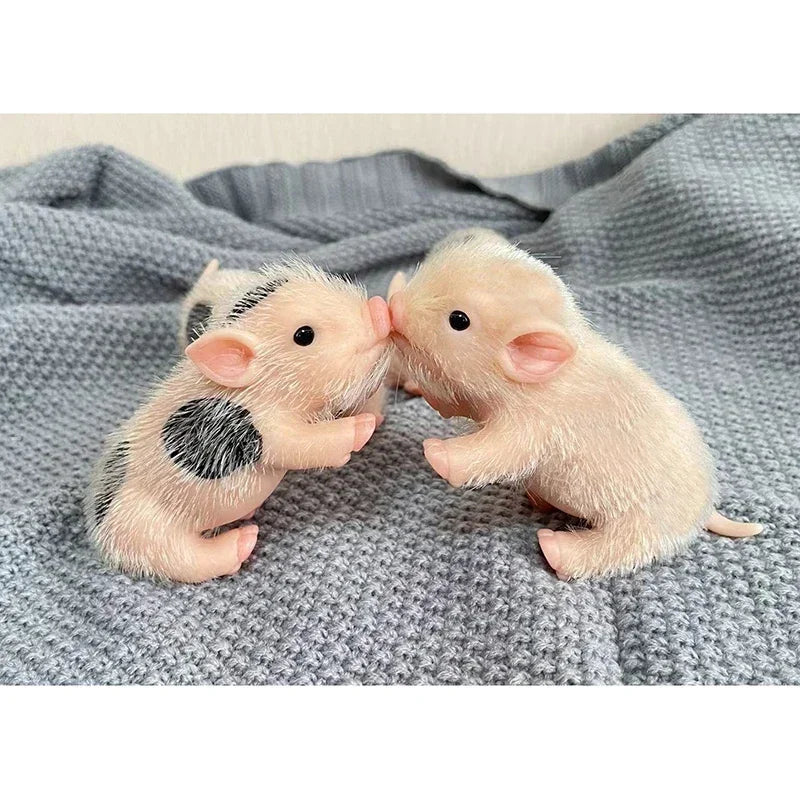 5 Inch Soft Silicone Baby Doll Reborn Piglet Mini Doll Realistic Animal Pig Dolls Kid alternate view