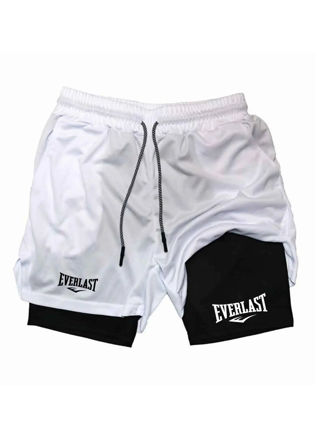 Men's Printed Sports Shorts, Double Layer, Quick Drying, Basketball, Fitness