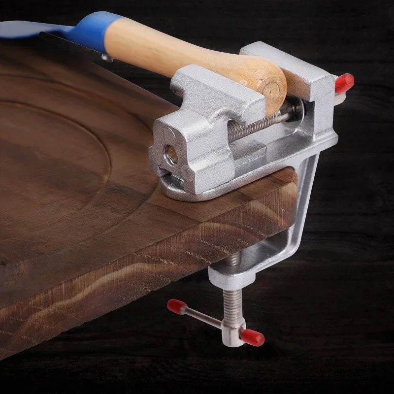 Mini Clamp-On Bench Vise Flat Pliers Aluminum