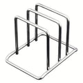 Stainless Steel Pot Lid and Cutting Board Countertop Rack