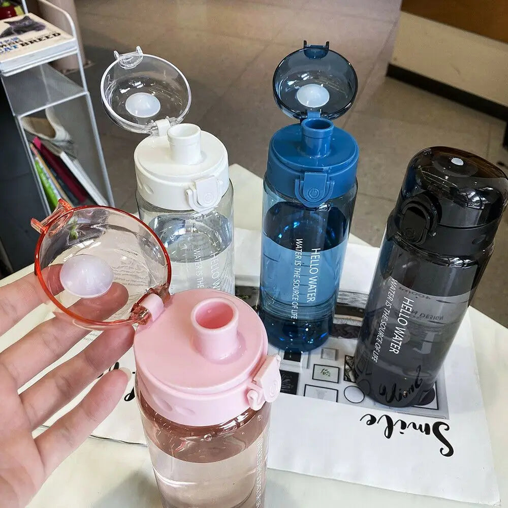 Transparent Sports Water Bottle 780ml Leakproof Portable Gym Travel Drinking Bottle