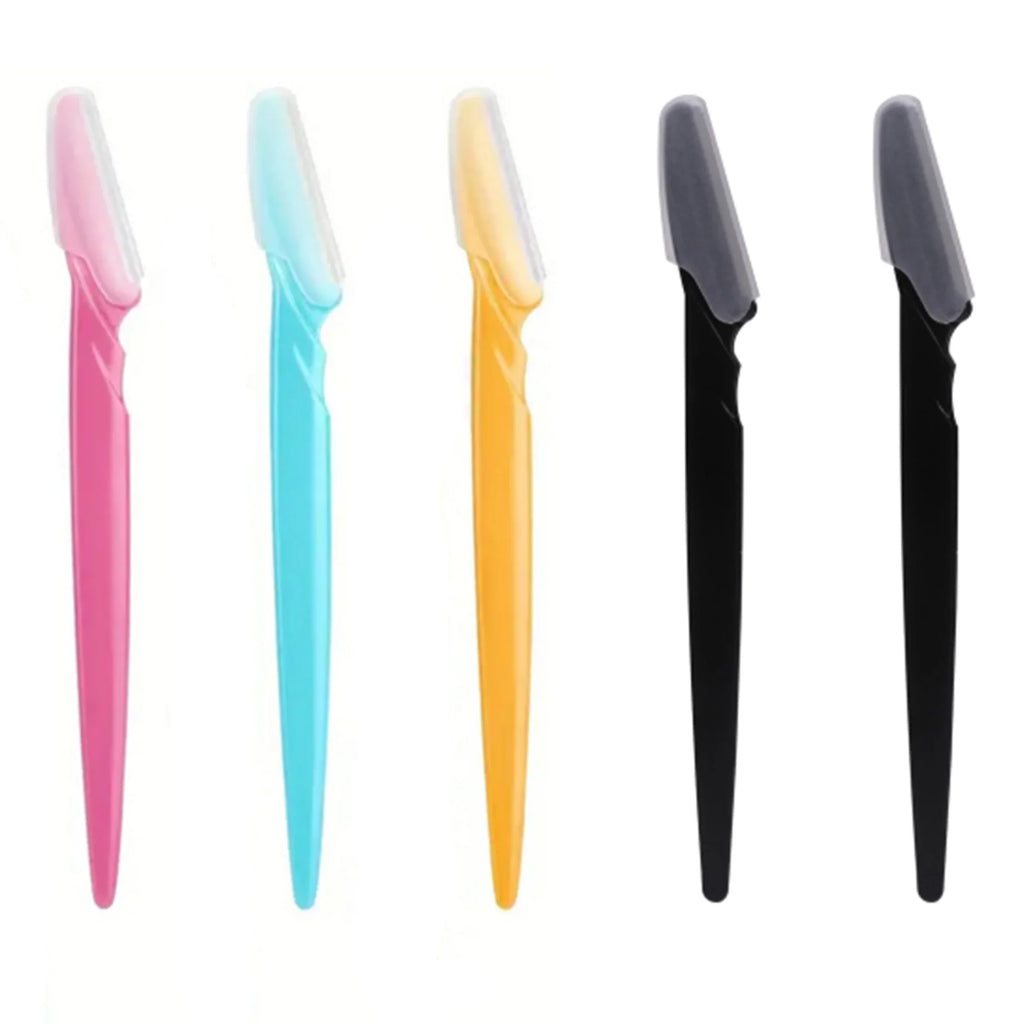 Stainless Steel Eyebrow Razor for Women, Manual Face Trimmer with Protective Cover additional angle
