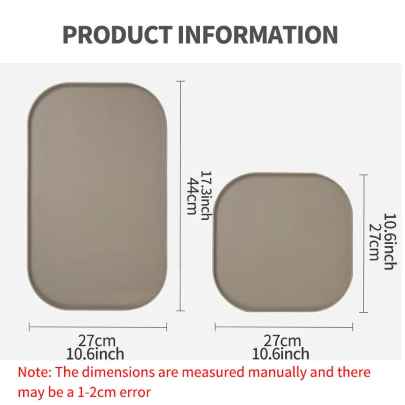3-Color Available Pet Meal Mats, Made of Silicone, Soft and Easy to Clean, Cat Feeding Mats, Square Feeding Mats for Eating