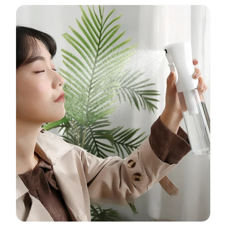 Spray Bottle High Pressure Continuous Spray Bottle Hair Care Makeup Water Replenishing Spray Separate Bottle Press Mist Spray Bo